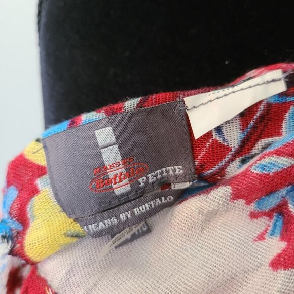 Floral Autumn Red & Gold Thin Knit Scarf Sarong Bohemian Festival Hipister - Picture 3 of 6